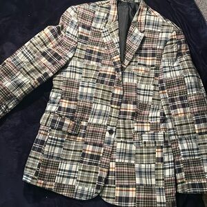 R body plaid men blazer